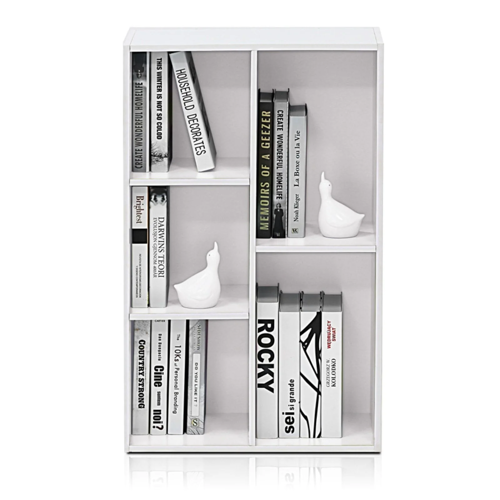 Furinno Luder 5 Cube Reversible Open Shelf, White