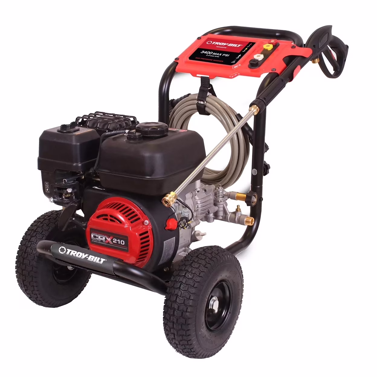TROY BILT Troy-Bilt 3400 PSI at 2.4 GPM Gas Pressure Washer, 208cc Engine, Durable Steel Frame